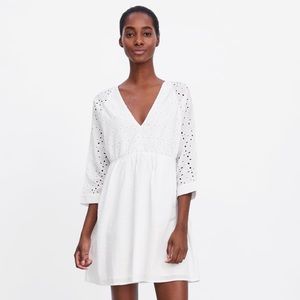 White embroidered dress